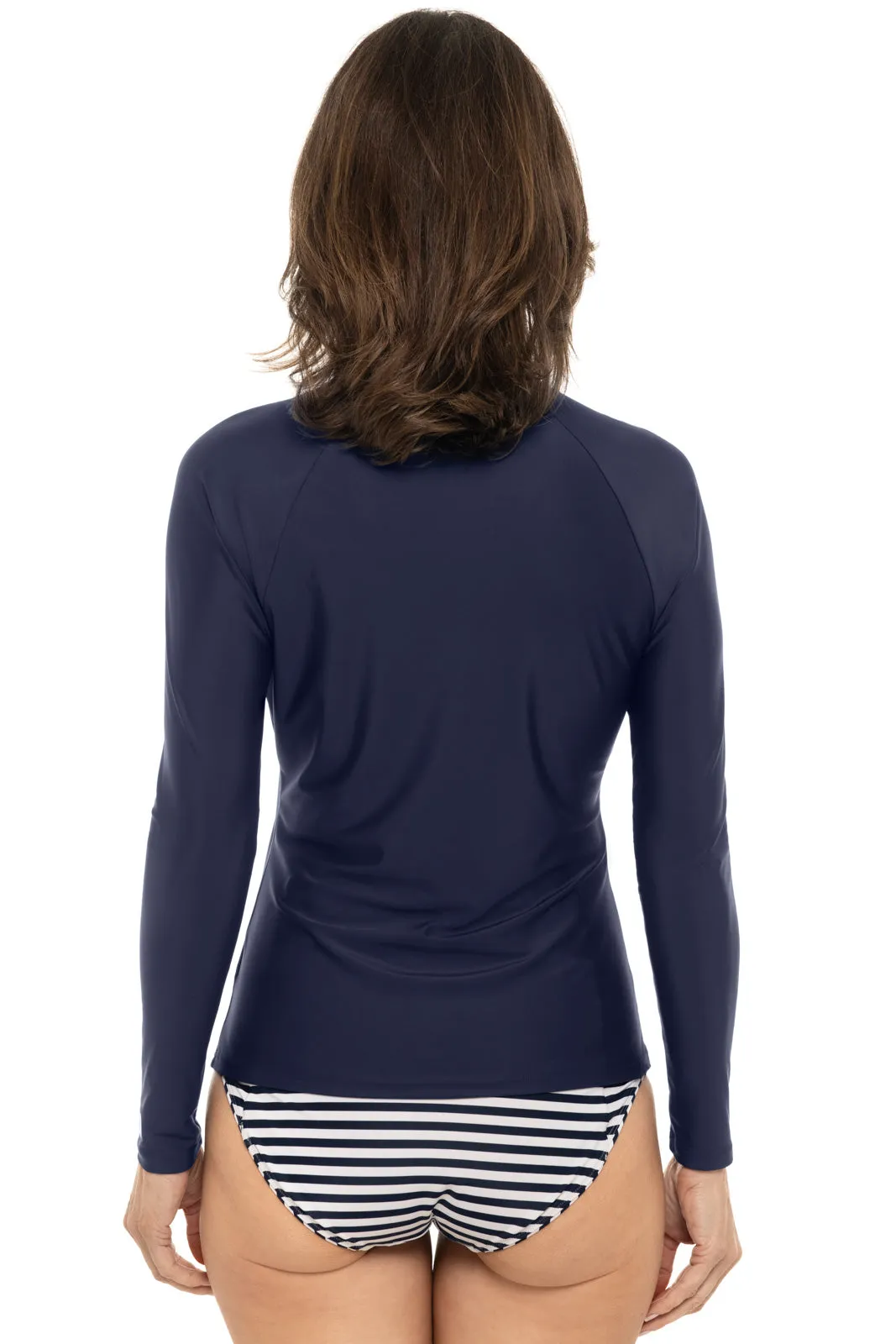 Womens Bal Harbour Long Sleeve Rash Guard | Navy