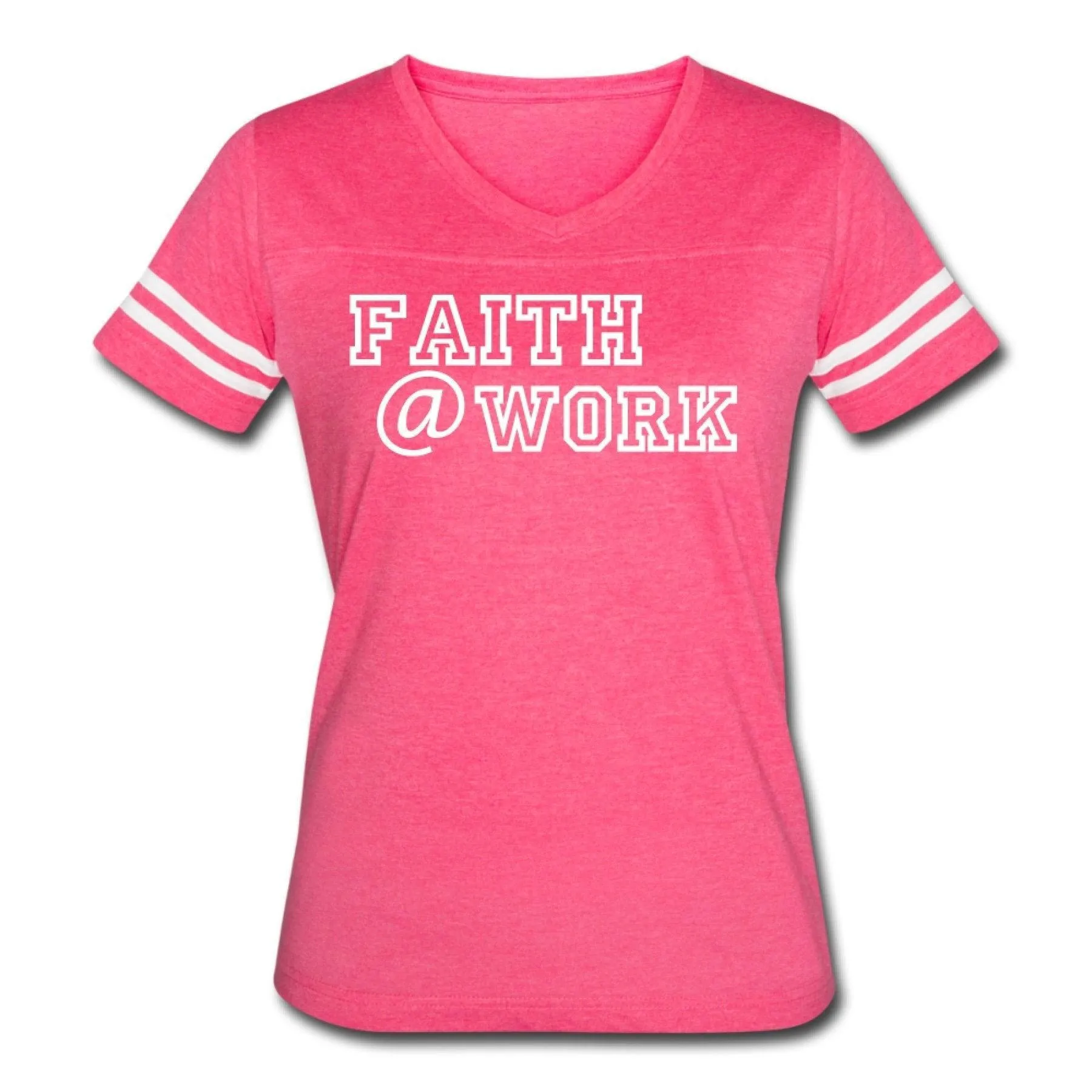 Womens Graphic Vintage Tee, Faith At Work Sport T-shirt