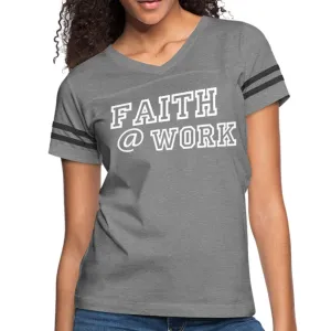 Womens Graphic Vintage Tee, Faith At Work Sport T-shirt