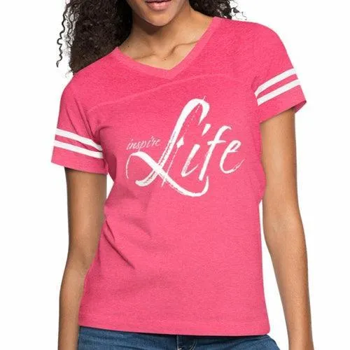 Womens Graphic Vintage Tee, Inspire Life Sport T-shirt