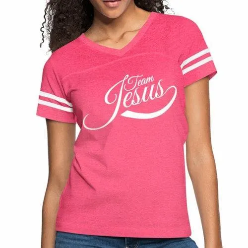 Womens Graphic Vintage Tee, Team Jesus Sport T-shirt