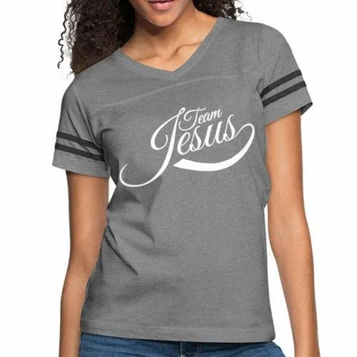 Womens Graphic Vintage Tee, Team Jesus Sport T-shirt