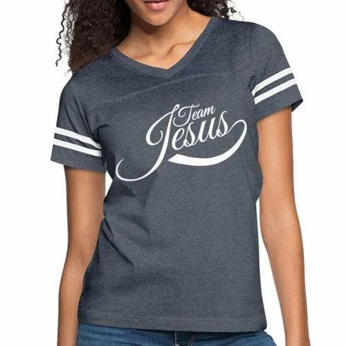 Womens Graphic Vintage Tee, Team Jesus Sport T-shirt