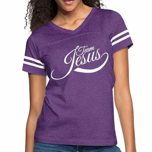 Womens Graphic Vintage Tee, Team Jesus Sport T-shirt