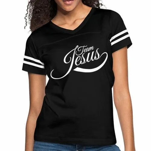 Womens Graphic Vintage Tee, Team Jesus Sport T-shirt